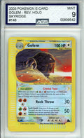 Pokemon Graded: Golem 148/144 Skyridge (2003) Reverse Holo AGS 9