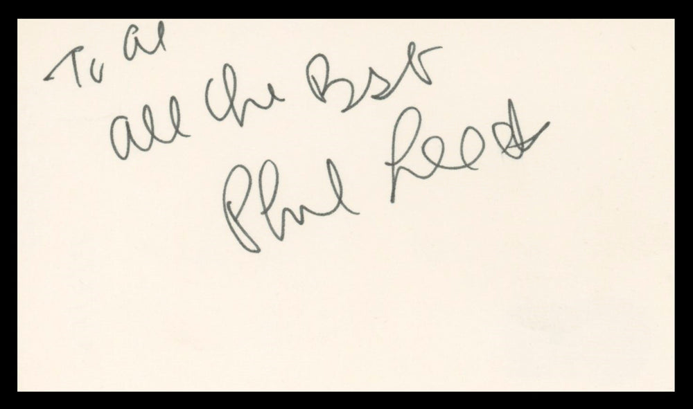 Phil Leeds Everybody Loves Raymond Authentic Signed 3x5 Index Card BAS #BV59003