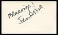 John Abbott Jane Eyre "Blessings!" Authentic Signed 3x5 Index Card BAS #BV02191