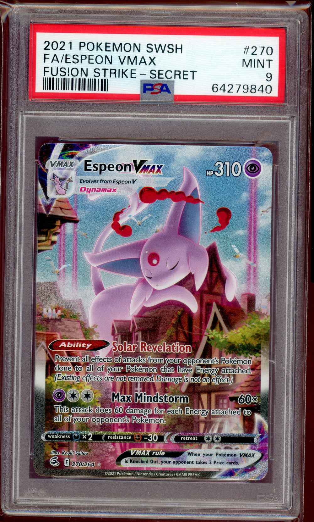 PSA 9 ESPEON VMAX FUSION STRIKE
