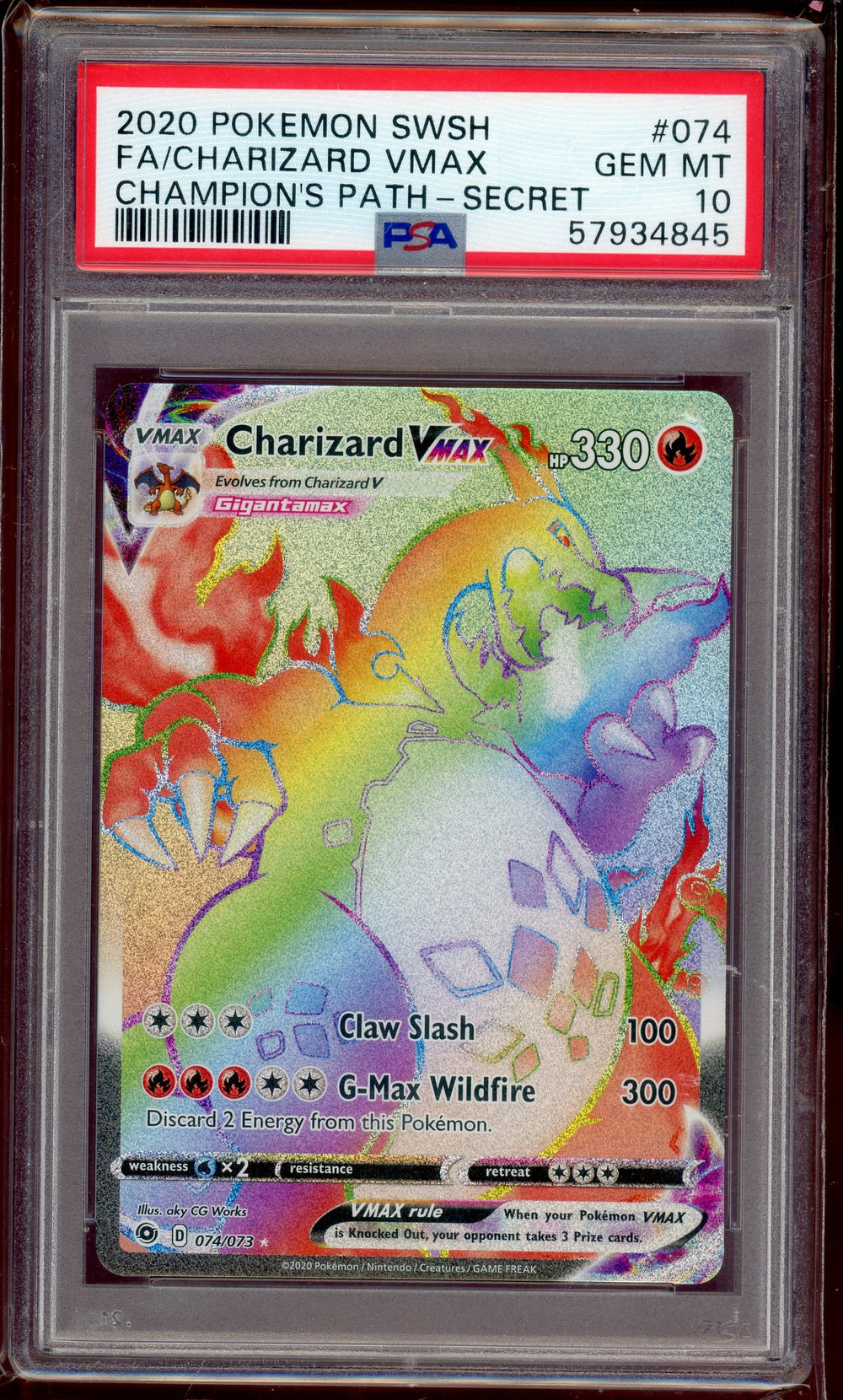 PSA 10 CHARIZARD VMAX RAINBOW