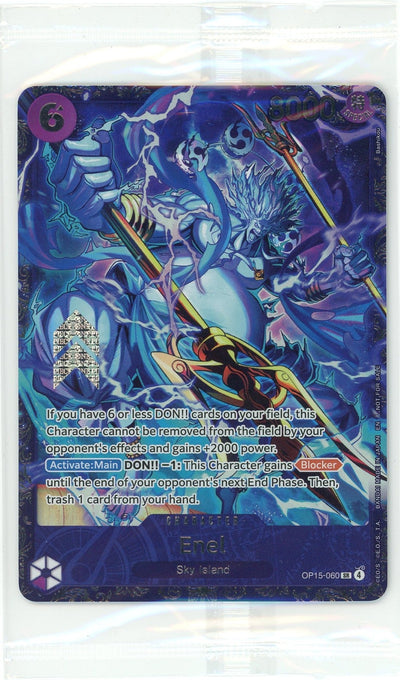 One Piece Single: Enel OP15-060 Treasure Cup May 2026 Sealed Promo NM