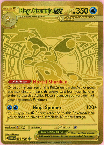 Pokemon Single: Mega Greninja ex 122/86 Chaos Rising (2026) Hyper Rare NM