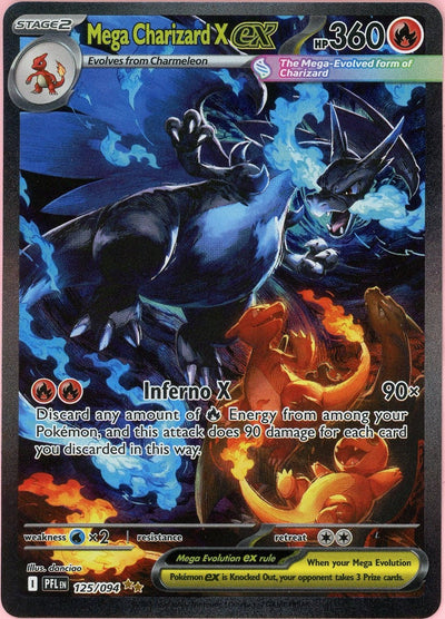 Pokemon Single: Mega Charizard X ex 125/94 Phantasmal Flames (2025) SIR NM