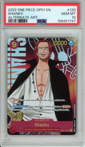 One Piece Graded: Shanks OP01-120 Romance Dawn (2022) Alt Art PSA 10