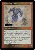 MTG Single: Sundering Titan Serialized 456/500 Brother's War Retro Artifacts NM