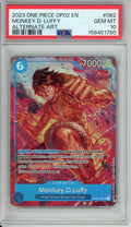 One Piece Graded: Monkey D. Luffy OP02-062 Alternate Art PSA 10