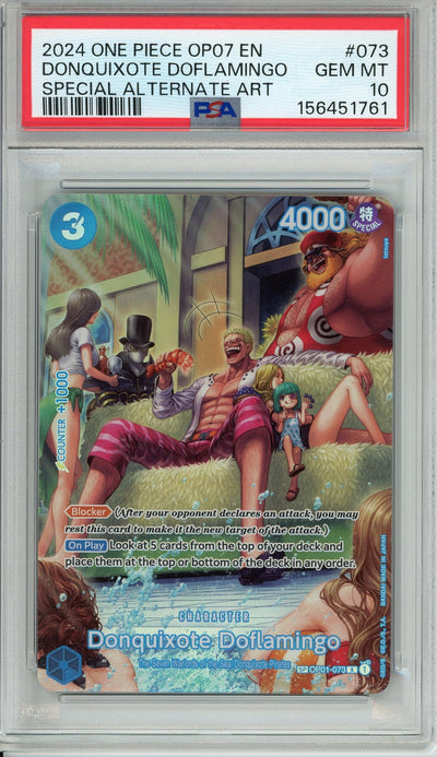 One Piece Graded: Donquixote Doflamingo OP01-073 Special Alt Art PSA 10