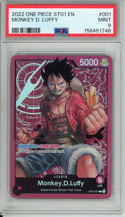 One Piece Graded: Monkey D. Luffy ST01-001 Starter Deck: Straw Hat Crew PSA 9