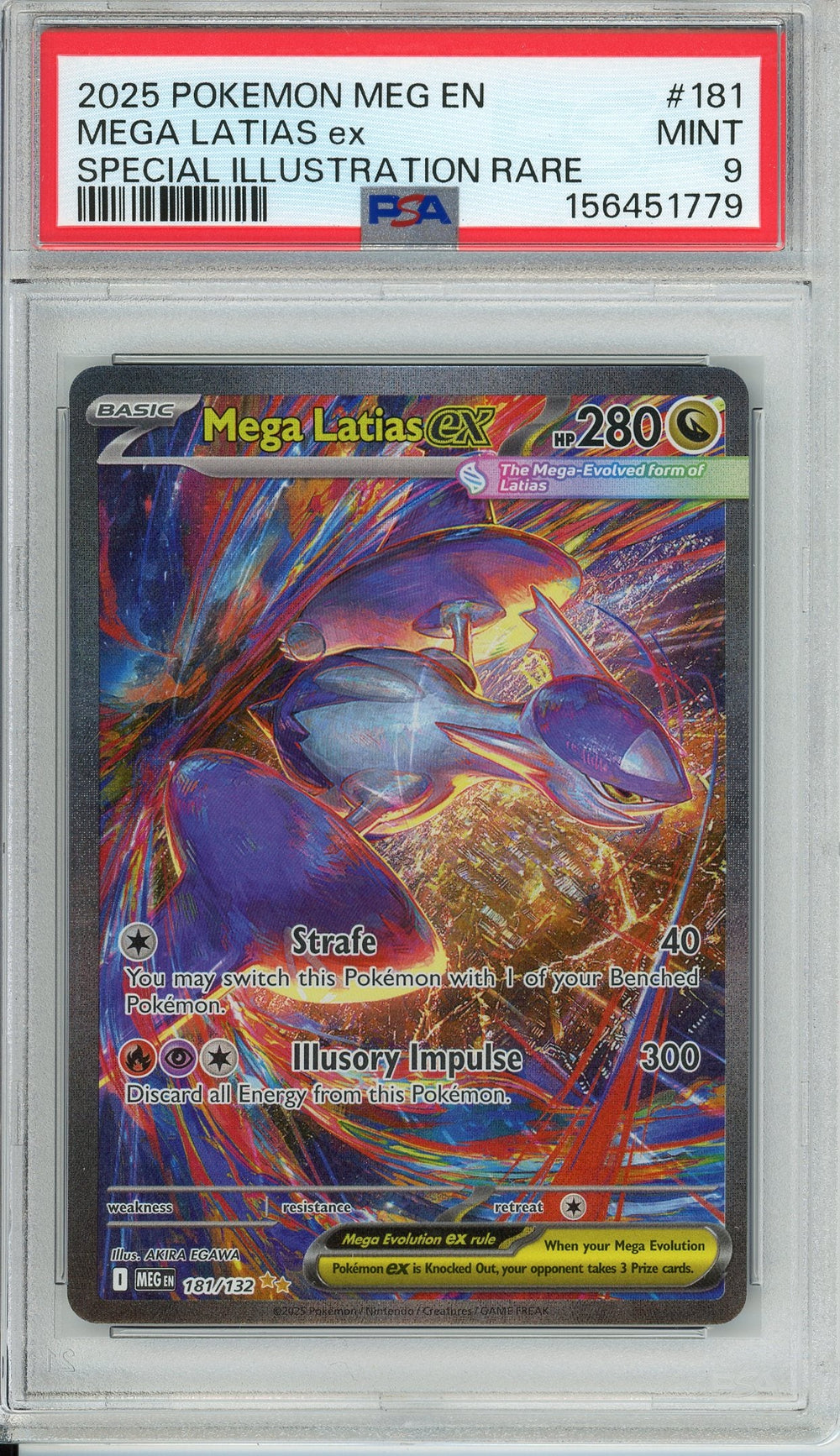 Pokemon Graded: Mega Latias ex 181/132 Mega Evolution (2025) SIR PSA 9