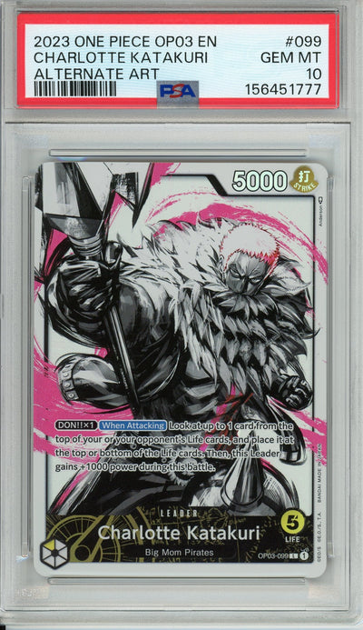One Piece Graded: Charlotte Katakuri OP03-009 Pillars Of Strength Alt Art PSA 10