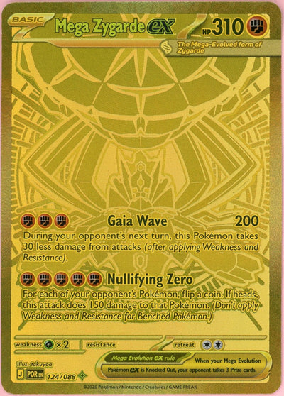 Pokemon Single: Mega Zygarde ex 124/88 Perfect Order (2026) Hyper Rare NM