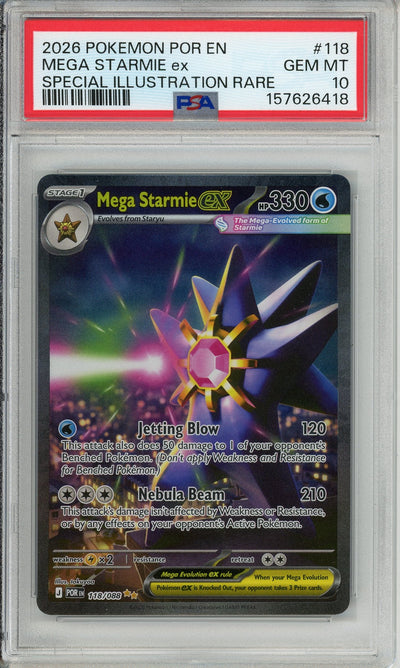 Pokemon Graded: Mega Starmie ex 118/88 Perfect Order (2026) SIR PSA 10
