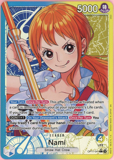 One Piece Single: Nami Alt Art OP11-041 A Fist of Divine Speed LP