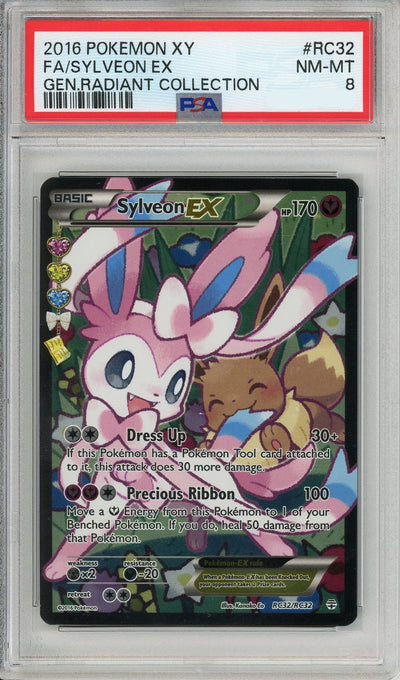 Pokemon Graded: Sylveon EX #RC32 Radiant Collections (2016) Full Art Holo PSA 8