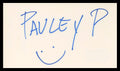 Pauley Perrette NCIS Authentic Signed 3x5 Index Card Autographed BAS #BV02184