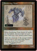 MTG Single: Sundering Titan Serialized 432/500 Brother's War Retro Artifacts NM