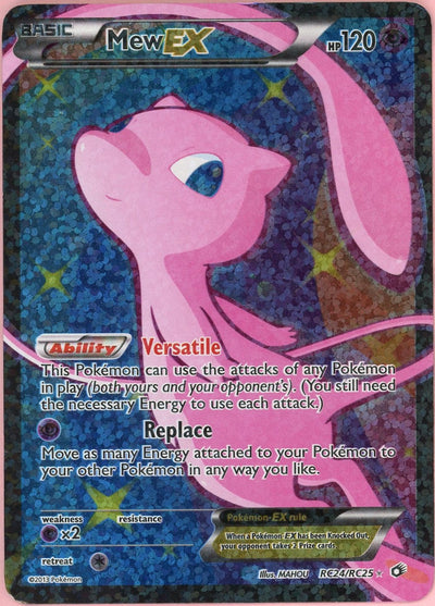 Pokemon Single: Mew EX RC24/RC25 Legendary Treasures (2013) Full Art Holo MP