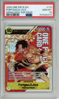 One Piece Graded: Portgas D. Ace OP07-119 Serialized Top Prize PSA 10