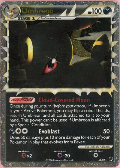 Pokemon Single: Umbreon 86/90 Undaunted (2010) Holo HP