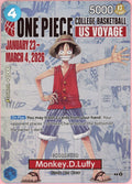 One Piece Single: Monkey.D.Luffy P-055 College Basketball US Voyage NM
