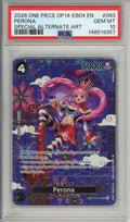 One Piece Graded: Perona Alt Art OP06-093 The Azure Sea's Seven PSA 10