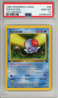 Pokemon Graded: Tentacool 1st Edition 56/62 Fossil (1999) PSA 10