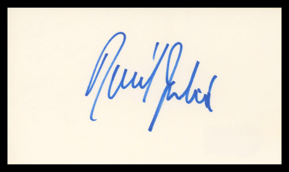Raul Julia The Addams Family Authentic Signed 3x5 Index Card BAS #BU64788