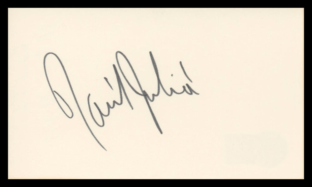 Raul Julia The Addams Family Authentic Signed 3x5 Index Card BAS #BU64789