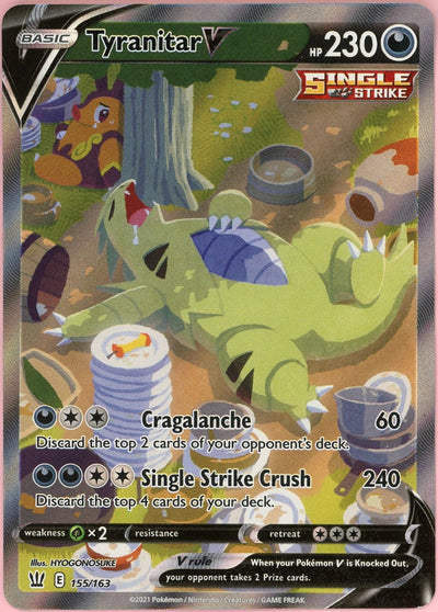 Pokemon Single: Tyranitar 155/163 Battle Styles (2021) Alt Art Holo NM