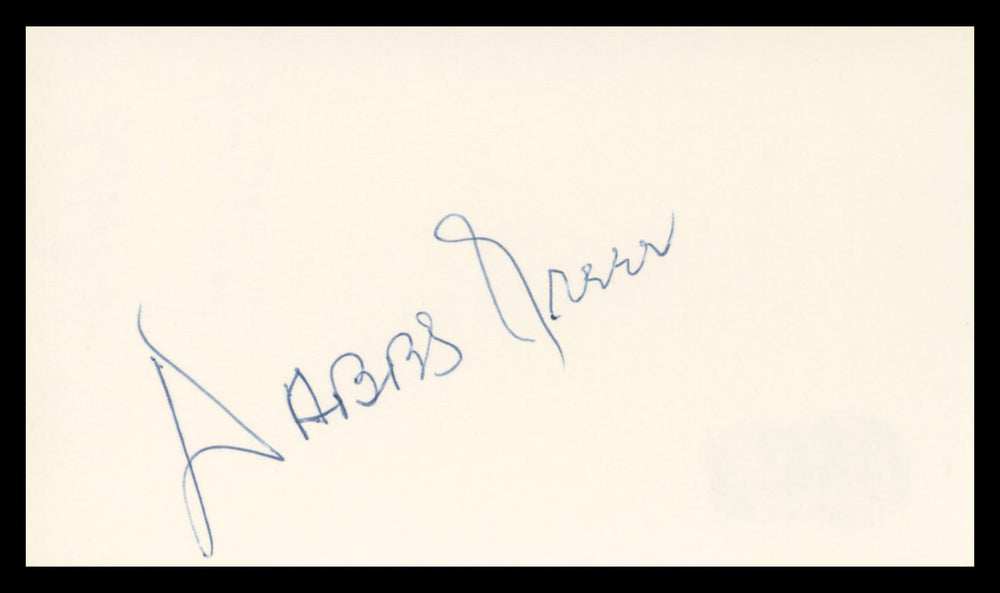 Dabbs Greer Little House on the Prairie Signed 3x5 Index Card BAS #BU64801