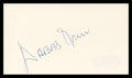 Dabbs Greer Little House on the Prairie Signed 3x5 Index Card BAS #BU64801
