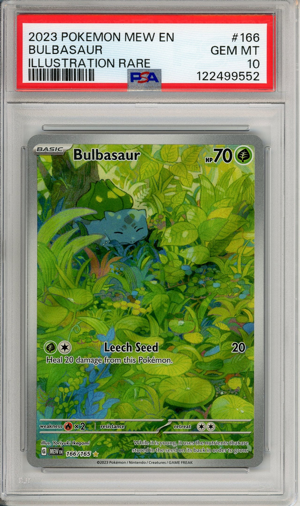 Pokemon Graded: Bulbasaur 166/165 Scarlet & Violet 151 (2023) IR Holo PSA 10