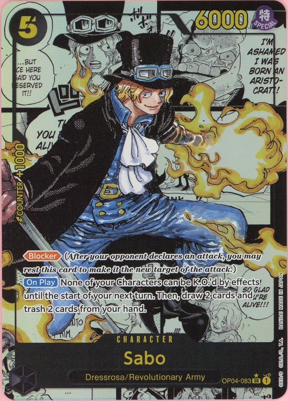 One Piece Single: Sabo Alt Art OP04-083 Kingdoms of Intrigue NM