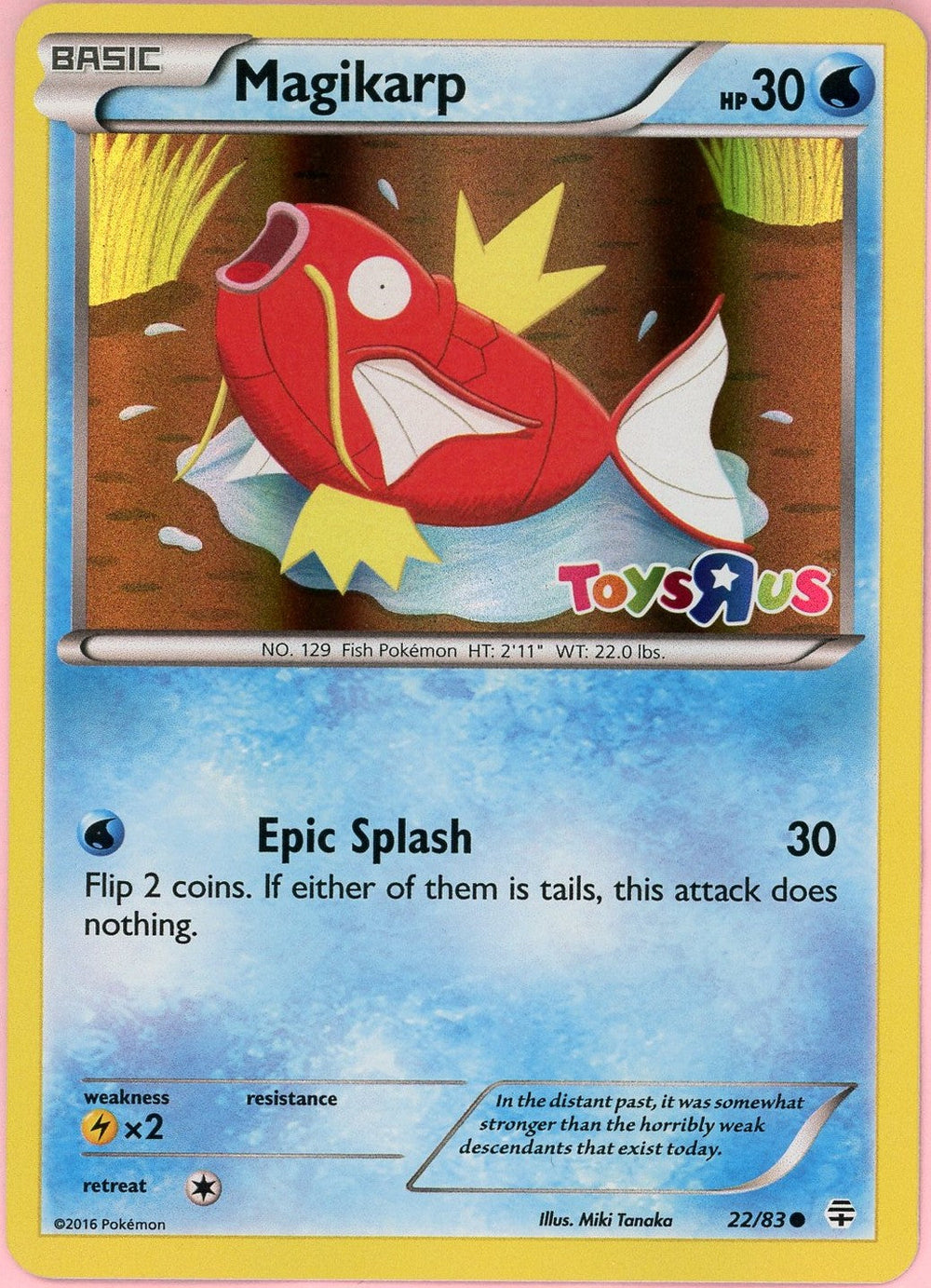 Pokemon Single: Magikarp 22/83 Toys R Us Promo (2016) Holo LP