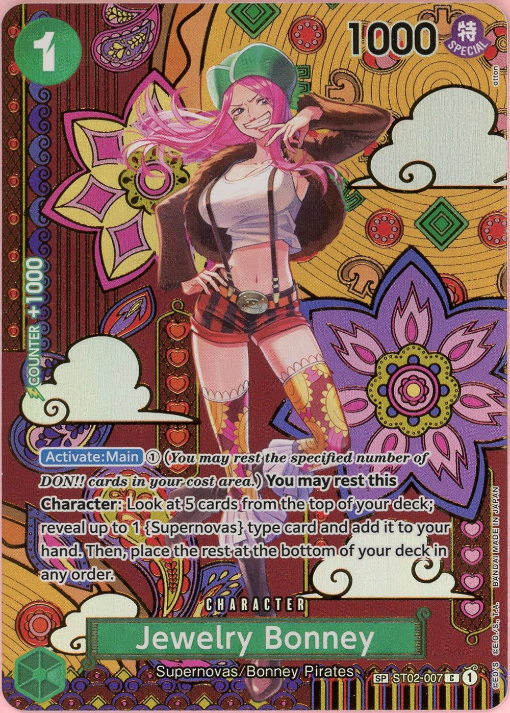 One Piece Single: Jewelry Bonney Parallel ST02-007 Two Legends NM