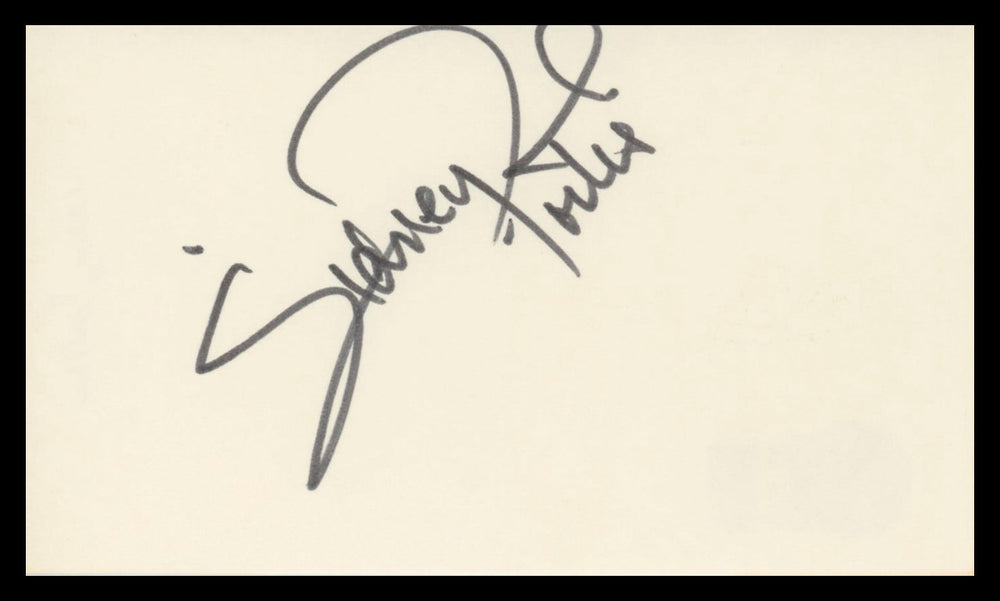 Sidney Poitier In The Heat of the Night Signed 3x5 Index Card BAS #BV01245