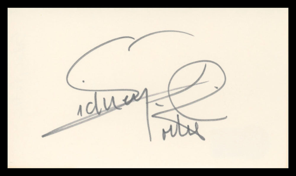 Sidney Poitier In The Heat of the Night Authentic Signed 3x5 Index Card BAS #BV01244