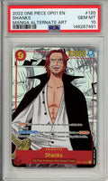 One Piece Graded: Shanks Manga Alt Art OP01-120 Romance Dawn PSA 10