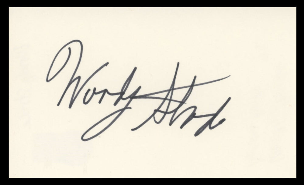 Woody Strode Spartacus Authentic Signed 3x5 Index Card BAS #BV59131