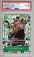 One Piece: Roronoa Zoro Manga Alt Art OP06-118 Wings of the Captain PSA 10
