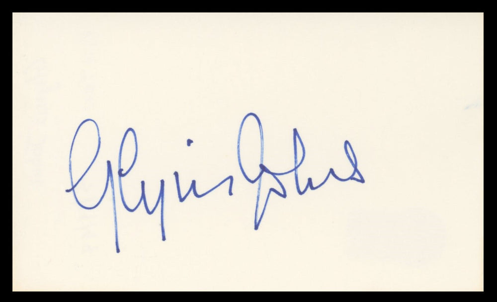 Glynis Johns Mary Poppins Authentic Signed 3x5 Index Card BAS #BV59132
