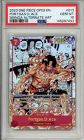 One Piece Graded: Portgas D. Ace Manga Alt Art OP02-013 Paramount War PSA 10