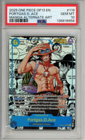 One Piece Graded: Portgas D. Ace Manga Alt Art OP13-119 Carrying On His Will PSA 10
