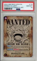 One Piece Graded: Monkey D. Luffy Wanted Poster Alt Art OP05-119 Emperors in the New World PSA 10