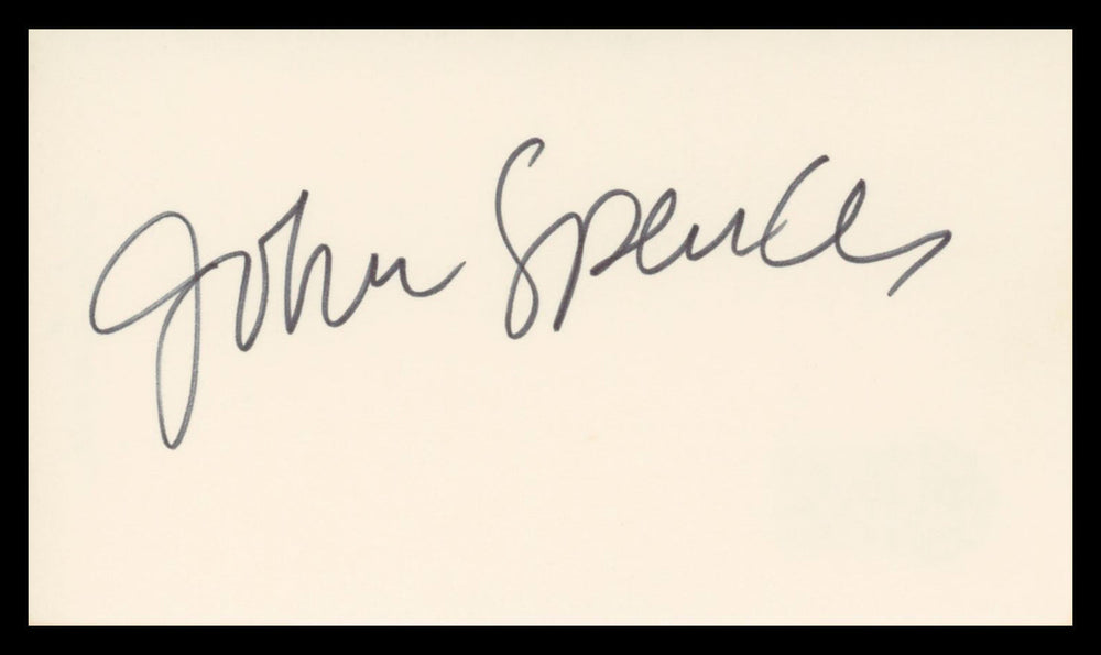 John Spencer The West Wing Authentic Signed 3x5 Index Card BAS #BV03161
