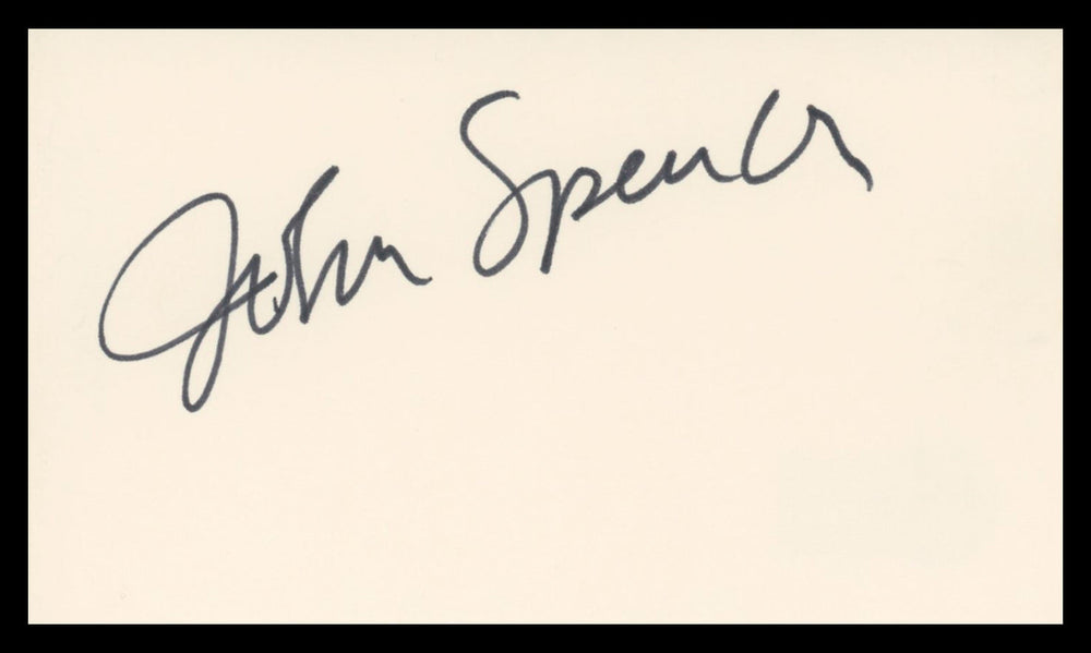 John Spencer The West Wing Authentic Signed 3x5 Index Card BAS #BV02106