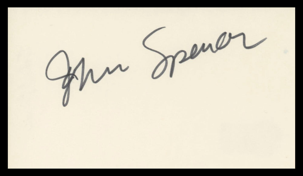 John Spencer The West Wing Authentic Signed 3x5 Index Card BAS #BV00120