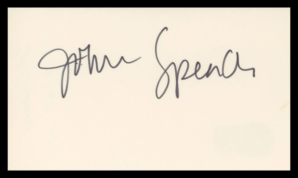 John Spencer The West Wing Authentic Signed 3x5 Index Card BAS #BV00119