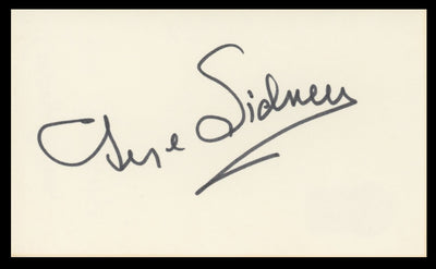 George Sidney The Three Musketeers Authentic Signed 3x5 Index Card BAS #BV59119